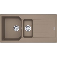 Franke Urban UBG 611-100 Granit Evye, Tek Gözlü, Damlalıklı, Tezgah Üstü, Oyster - 1