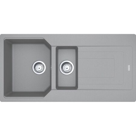 Franke Urban UBG 611-100 STONE GREY Granit Evye, Tek Gözlü, Damlalıklı, Tezgah Üstü - 1