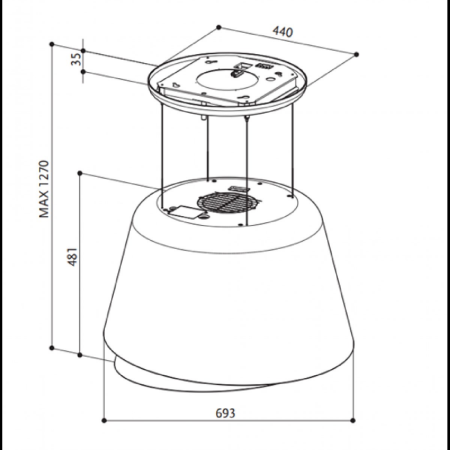 FABER Hood Belle Plus Gold/W.Dg Matt Faber - 2