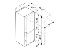 LIEBHERR CNPesf 5156 NoFrost Paslanmaz Çelik Buzdolabı-Dondurucu - Liebherr (1)