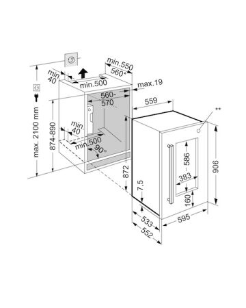 LIEBHERR EWTdf 1653 Ankastre Şarap Dolabı - 6