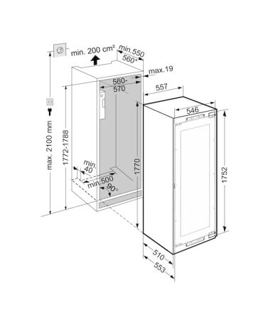 LIEBHERR EWTdf 3553 Ankastre Şarap Dolabı - 9