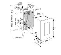LIEBHERR EWTgw 1683 Beyaz Cam Çerçeveli Ankastre Şarap Dolabı - 6