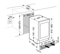 LIEBHERR UWTgb 1682 Siyah Cam Çerçeveli Ankastre Şarap Dolabı - 7