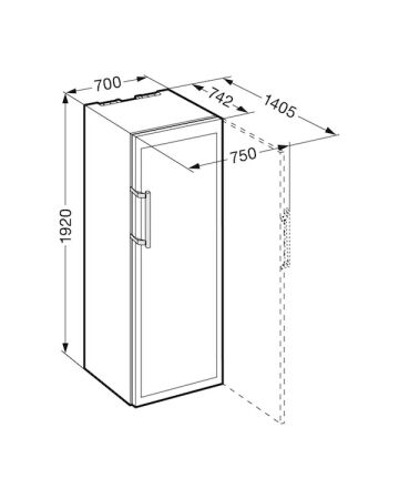 LIEBHERR WTpes 5972 Solo Paslanmaz Çelik Şarap Dolabı - 8