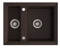 Marmorin CIRE 630 Metalik Siyah P_Z_016_50_0630_3f2322 Granit Evye 1,5 Gözlü Damlalıksız - Marmorin