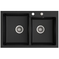 Marmorin DEBRA 800 Metalik Siyah P_Z_019_20_0800_a54c82 Granit Evye 2 Gözlü Damlalıksız - Marmorin