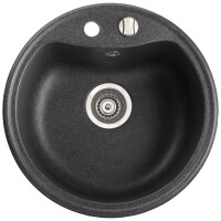 Marmorin KOVA 500 Metalik Siyah P_Z_047_80_0500_2c4612 Granit Evye 1 Gözlü Damlalıksız - Marmorin