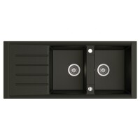 Marmorin PROFIR 1160 Metalik Siyah P_Z_071_21_1116_75ac82 Granit Evye 2 Gözlü Damlalıklı - 1