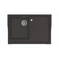 Marmorin RUBID 895 Metalik Siyah P_Z_074_11_0895_cfafa2 Granit Evye 1 Gözlü Damlalıklı - Marmorin