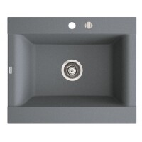 Marmorin VOGA II 620 Metalik Siyah P_Z_097_10_0620_07eb52 Granit Evye 1 Gözlü Damlalıksız - Marmorin