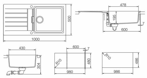 Schock Signus D-100 L FB Stone Tezgahasıfır Evye - 2