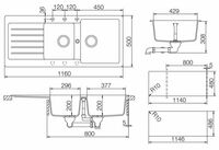 Schock Typos D-200 A SUPER WHİTE Tezgahüstü 2 Göz Evye - (1)