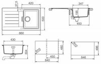 Schock Primus D-100 A Colorado Tezgahüstü Tek Göz Evye - (1)
