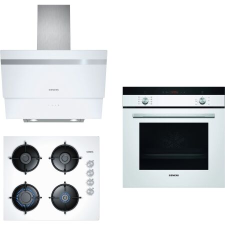 Siemens HB214FBW0T-EO6C2PB11O-LC65KA270T Elite Beyaz Ankastre Set 1 (60 Cm Ocaklı) - 1