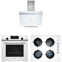 Siemens HB557JYW0T-EO6C2PB11O-LC65KAJ20T Elite Beyaz Ankastre Set 3 (60 Cm Ocaklı) - Siemens