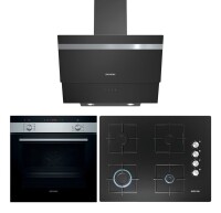 Siemens HI133FES0T-EO7C6PO12O-LC65KAJ60T Buhar Destekli Siyah/Çelik Ankastre Set - Siemens
