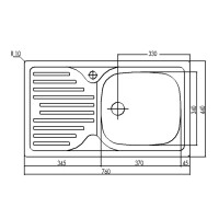 TEKA INFANT 45 Tezgahüstü Sol Damlalıklı Paslanmaz Çelik Eviye - Teka (1)