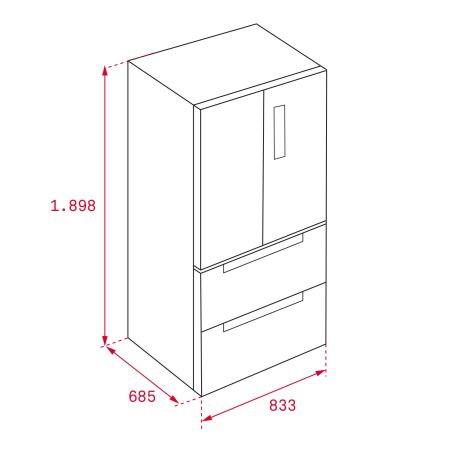 TEKA RFD 77820 SS EU 192 cm Paslanmaz Çelik Solo Buzdolabı - 9