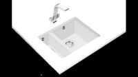 TEKA SQUARE 560 TG Tezgahaltı Arctic White Granit Eviye - Teka (1)