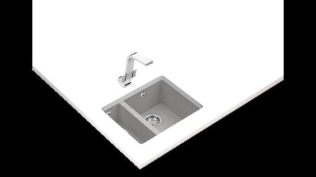 TEKA SQUARE 560 TG Tezgahaltı Stone Grey Granit Eviye - 2