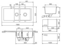 Schock Domus D-150 A Colorado Tezgahüstü 1,5 Göz Evye - (1)