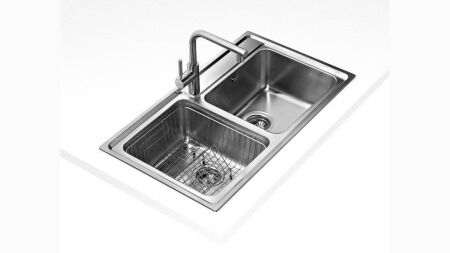 TEKA STAGE 90 D 2 Gözlü Tezgahüstü Paslanmaz Çelik Eviye - 2